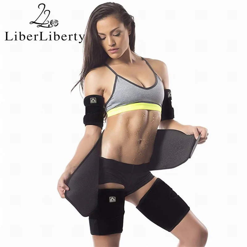 5pcs/Set Waist Training Latex Sport Modeling Run Belt Slim Fit Arm Leg Girdle Shapers Women Men Fitness Trainer Shapewear | Спорт и