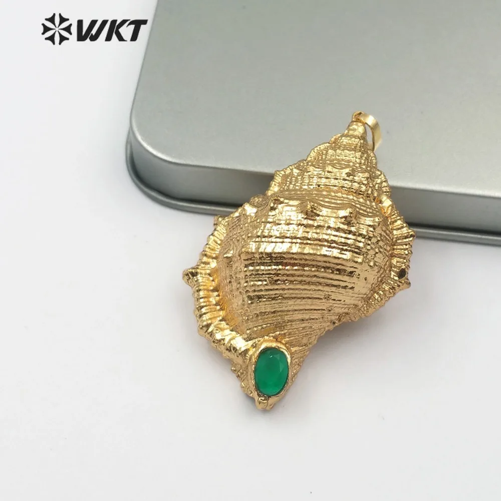 WT JP108 WKT новый дизайн окунутая труба раковина кулон с полным металлическим
