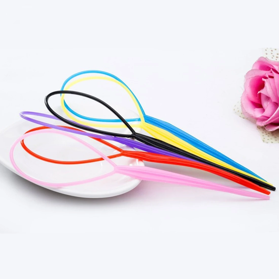 

Multicolor Hair Styling Pull Hair Needle Ponytail Hair Braider Creator Loop Tail Clip Home Use DIY Hairdressing Tools