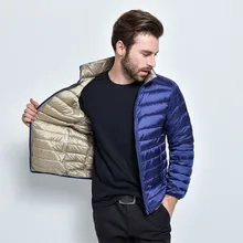 Однотонные мужские зимние парки на утином пуху, мужской пуховик, пальто со стоячим воротником, одежда на молнии с обеих сторон для мужчин, верхняя одежда, зимняя одежда, парки