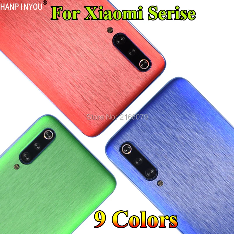 

For Xiaomi Mi 9 8 SE Lite Mix 2 3 2s Mi Play Back Brushed Metal Decal Skin Protective Film Colorful Ice Wire Drawing Sticker