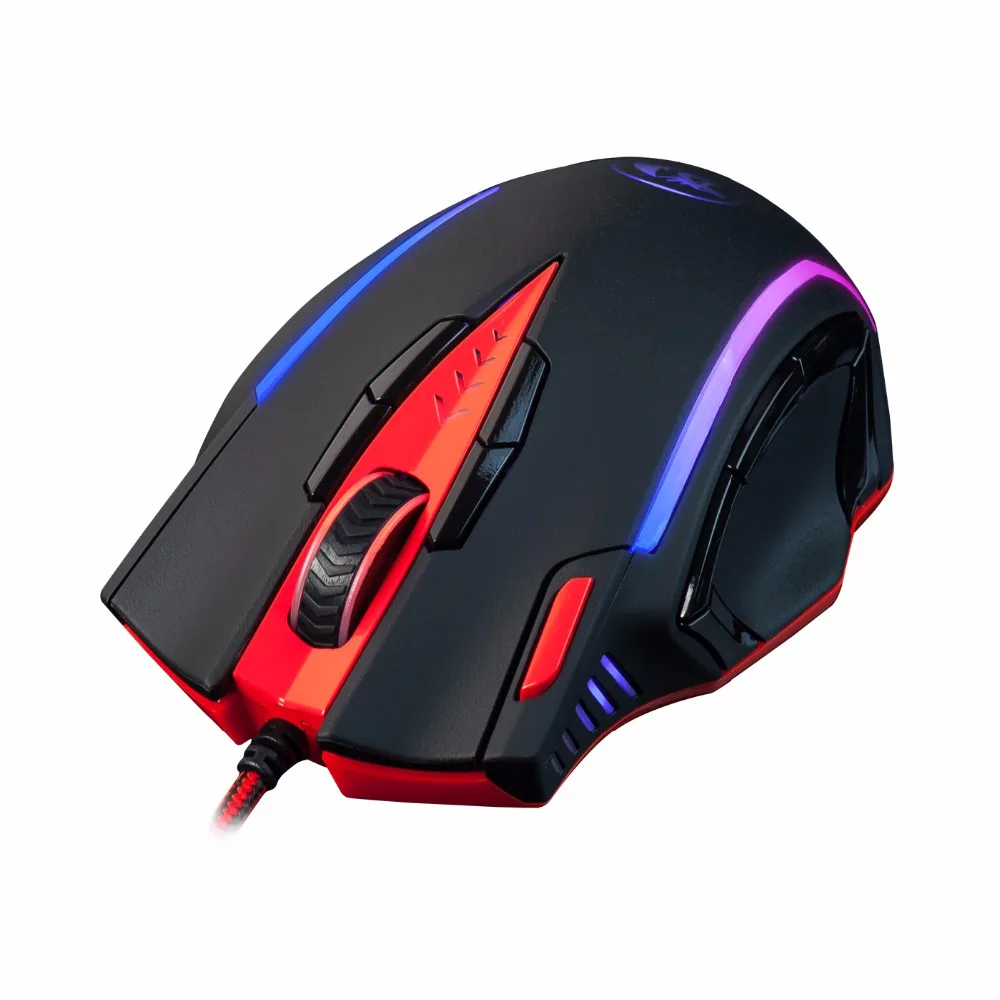 Redragon M902 SAMSARA Лазерная игровая Мышь 12400 Точек на дюйм RGB мышь с подсветкой Программируемый Эргономичный дизайн для геймера PC компьютер