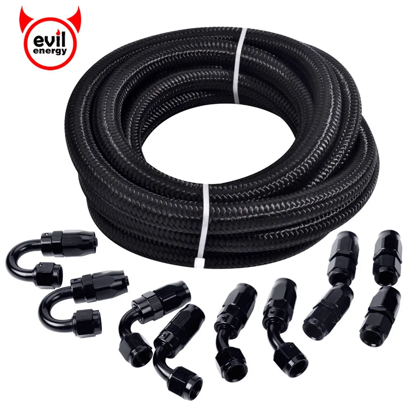 evil energy AN6 Swivel Fitting Fuel Pipe Oil Cooler Oil Pipe Fitting 0/90/180/45 Degree Adapter