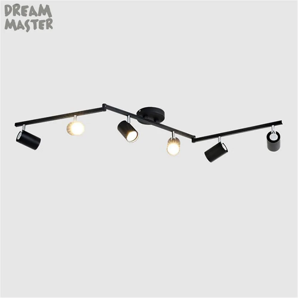 Us 190 0 6 Light Adjule Led Track Lighting Kit Flexible Foldable Arms Gu10 Bulbs Included Nickel Black White Rail Lamp In Us 190 0 6 Light Adjule Led Track Lighting Kit Flexible Foldable Arms Gu10 Bulbs Included Nickel Black White Rail Lamp In