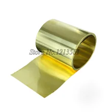 0,03x100 мм 1 метр H62 латунная полоса золотистая, медная фольга пластина