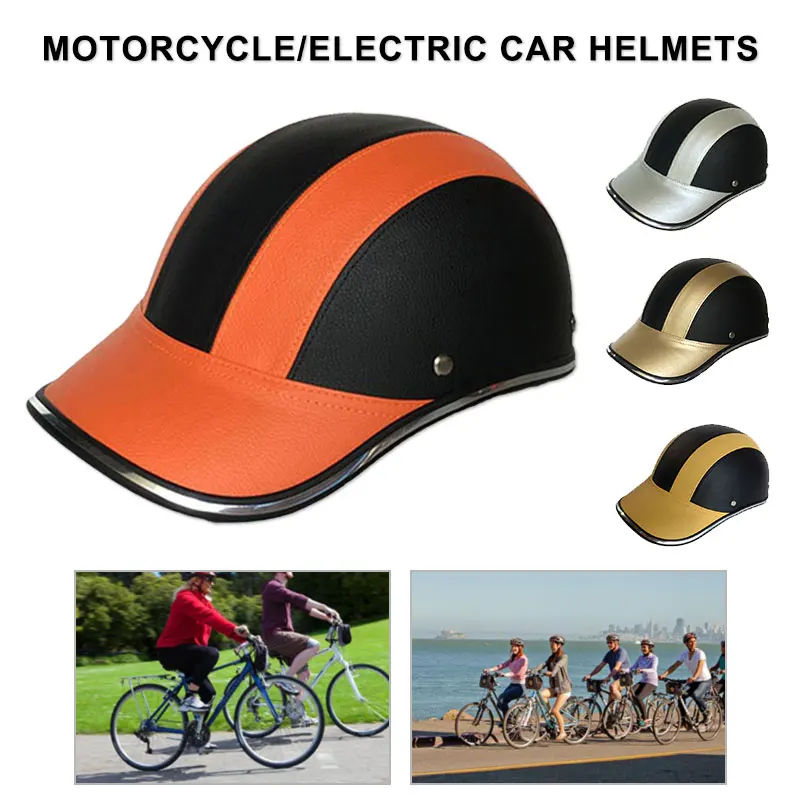 

Riding Helmet Baseball Cap ABS+PU 4 Colors 30-46cm Craniacea Hats Racing Safety Hat Anti-Vibration Crashworthy Motion Helmet