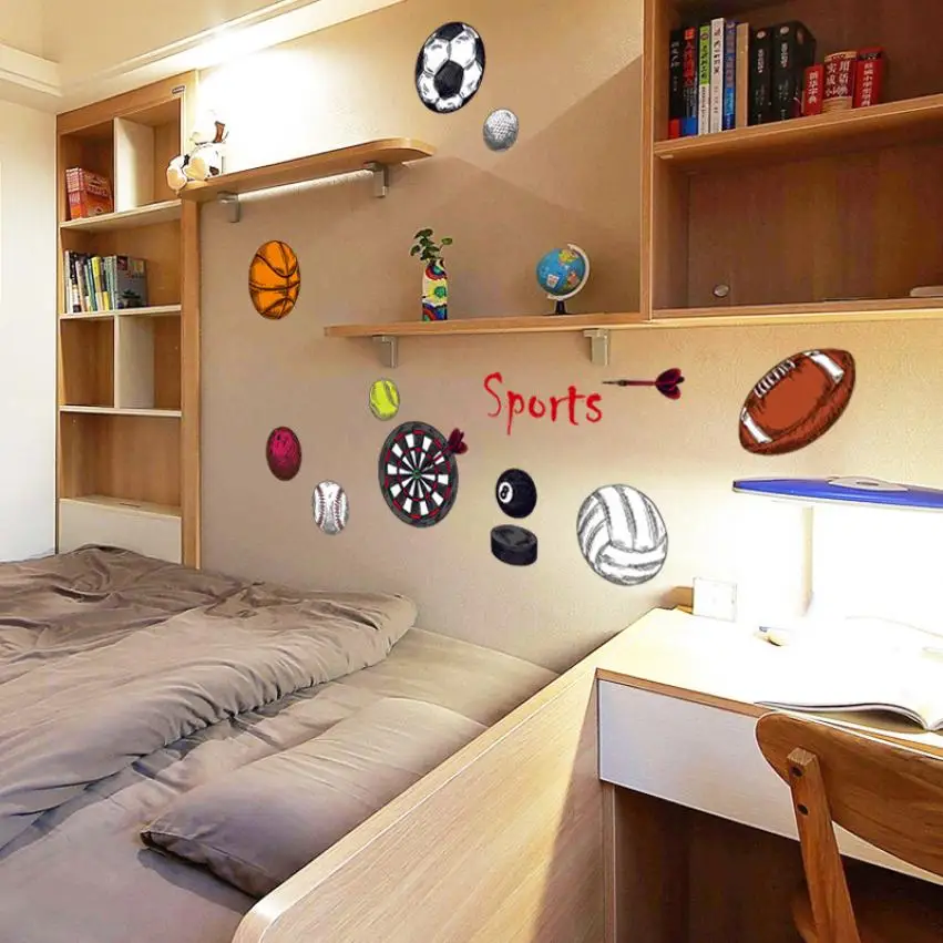 Home-Decor-Sport-Ball-Stickers-Decorative-Creative-Removable-Wall-Stickers-wall-sticker-Home-Deco-mirror-AU3 (4)