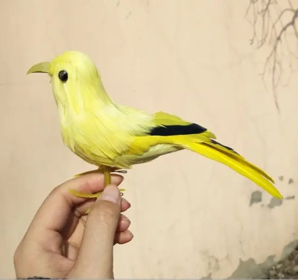 Пены и перьями искусственные птица 13 см красивая птица модель, украшения сада игрушка w0778
