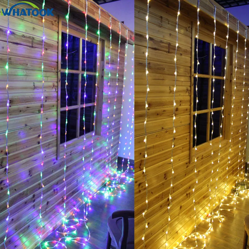 Christmas LED Waterfall Icicle String Night Lights 220V 3M*3M Garland