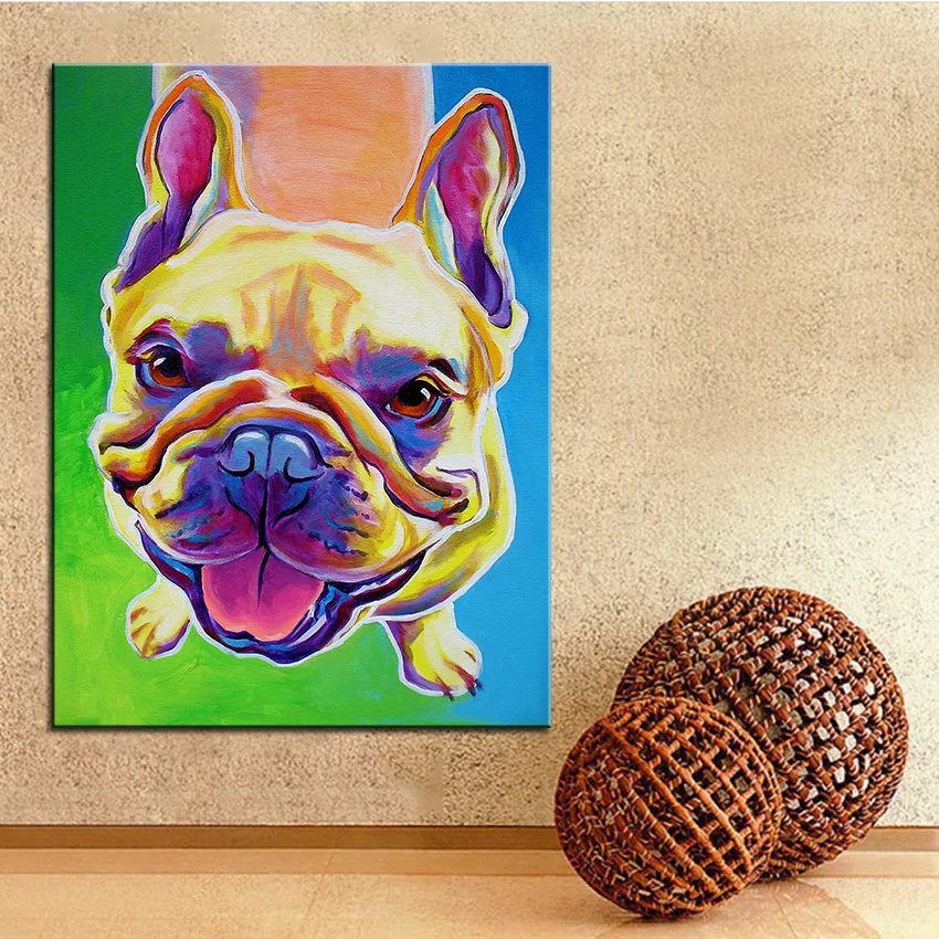 melhor Pintura A Óleo de Impressão de grande porte frenchie ernest Casa pintura Decorativa Retrato Da Arte Da Parede Para Sala de estar Parede paintng No Frame