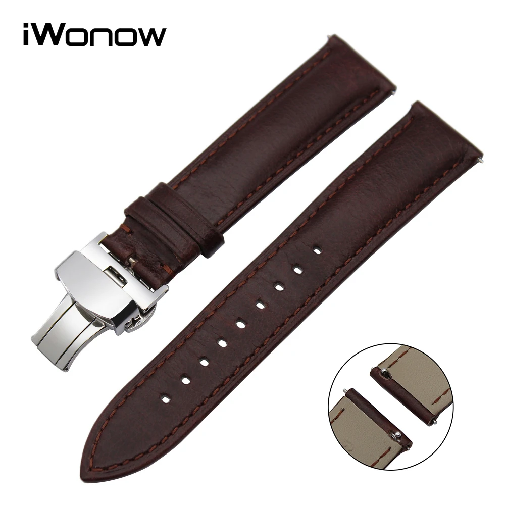 Italian Genuine Leather Watchband Quick Release for Longines Tissot Mido Omega Luminox Watch Band Wrist Strap