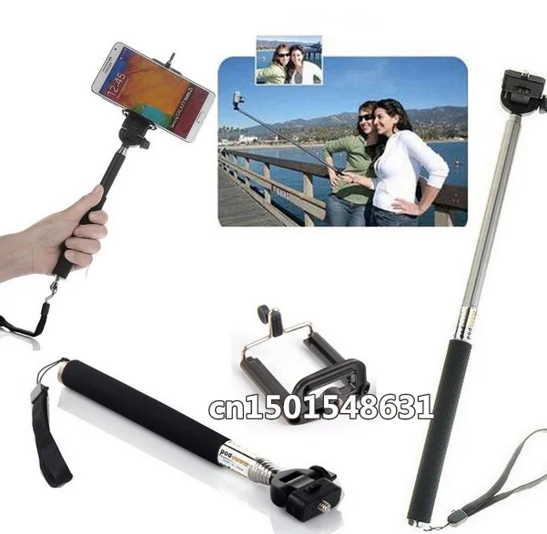

Gopro Monopod Camera Extendable Handheld Tripod Monopod with Cellphone Holder for sj4000 Mobile Phone Samsung I9300 19220 HTC
