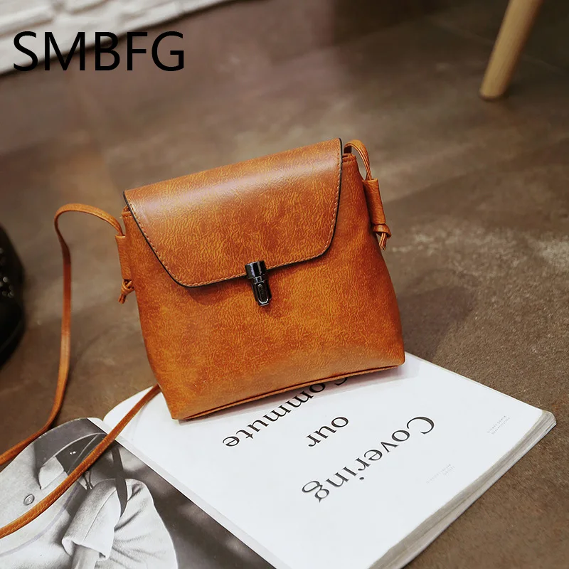 

Women Messenger Bag Chain vintage High Quality oil PU Leather Small Crossbody Shell Bag Women Fashion Shoulder Bag 2018 new