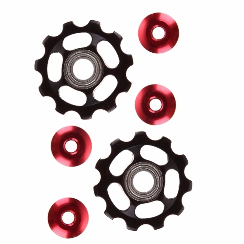 2 шт. сверхлегкие велосипедные шкивы из алюминиевого сплава|wheel rear derailleur|jockey wheelrear