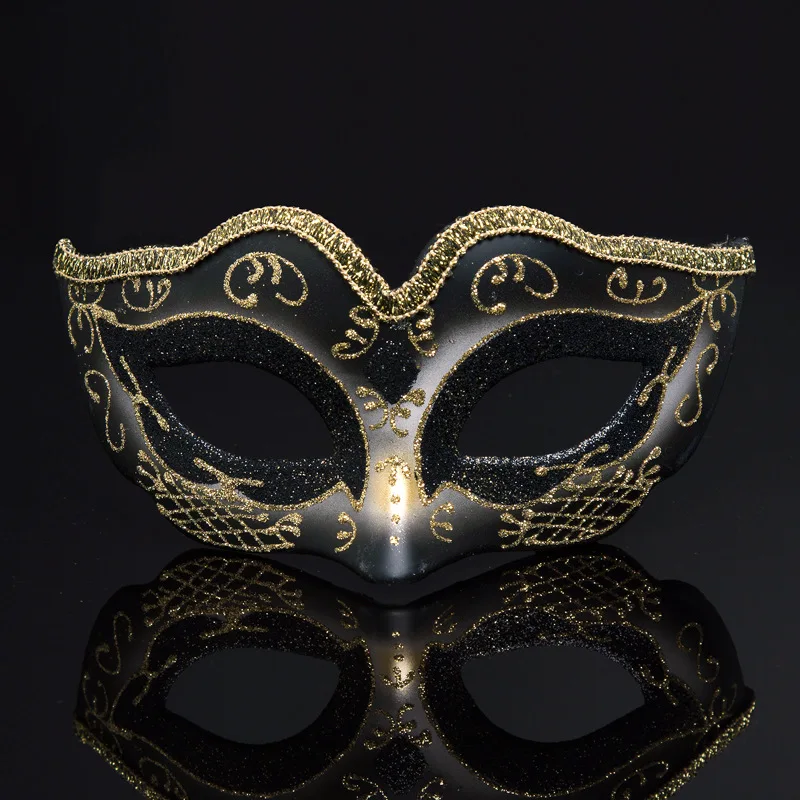 New Fashion Personality Crack Half Face Child Mask Festival Party Mystery Venice Prom Feather Flower Mask