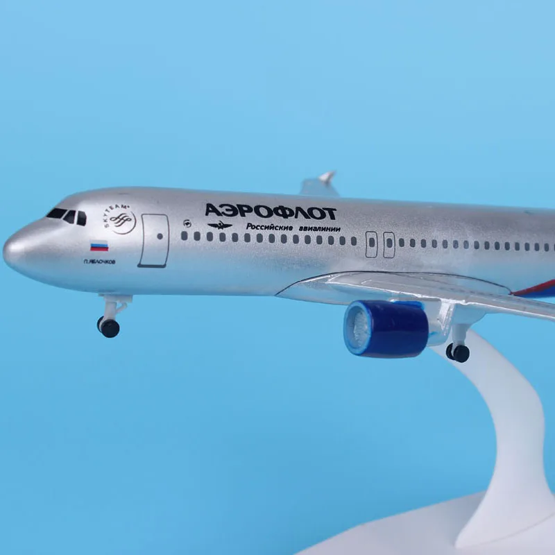Модель российского самолета Aeroflot 20 см отлитые металлические модели самолетов 16