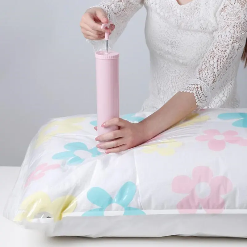 Skup 11 sztuk partia kwiat wzór grube próżniowe skompresowane torby gospodarstwa domowego kołdra ubrania wielokrotnego użytku koc torba na ubrania szafa organizator