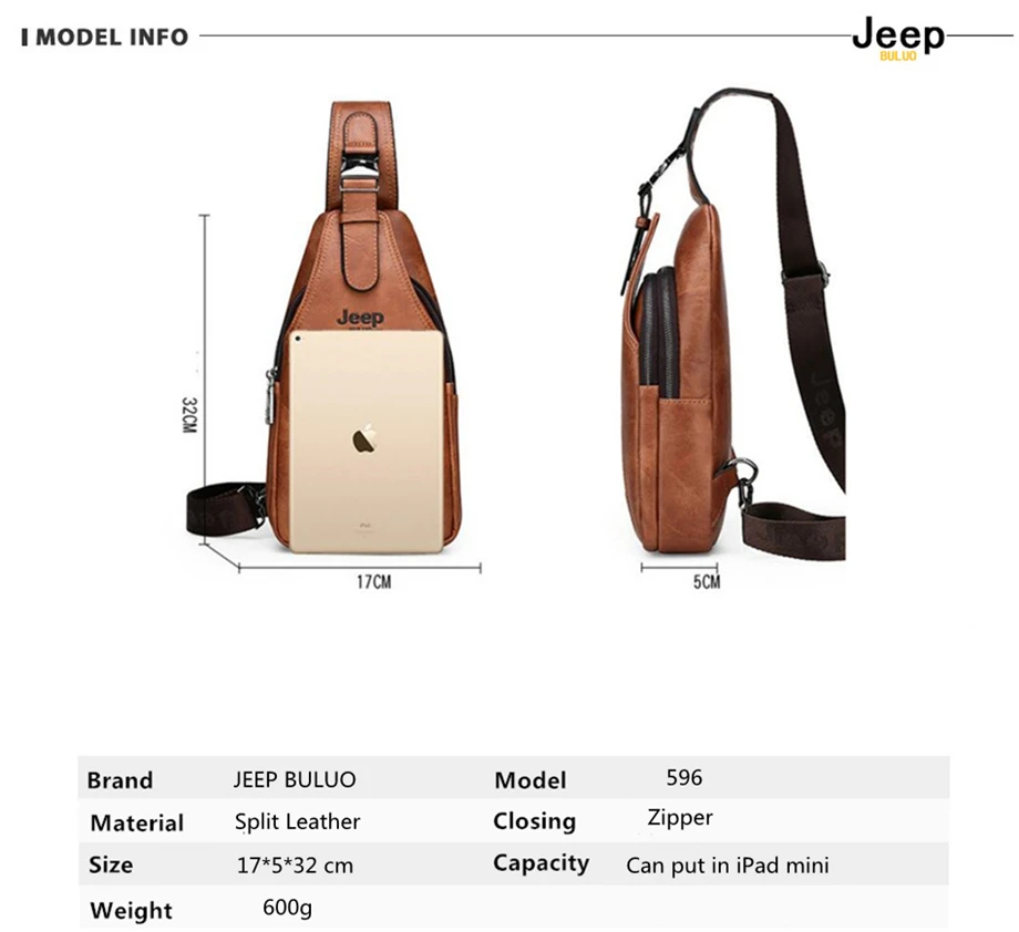 Мужская нагрудная слинг-сумка jeep buluo, оранжевая заплечная сумка для путешествий, сумка для походов, однотонная кожаная сумка для документов, все сезоны