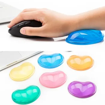 

HHD-GJ Heart Silicon Mouse Pad Clear Wristband Pad For Desktop Computer Wonderful Gift
