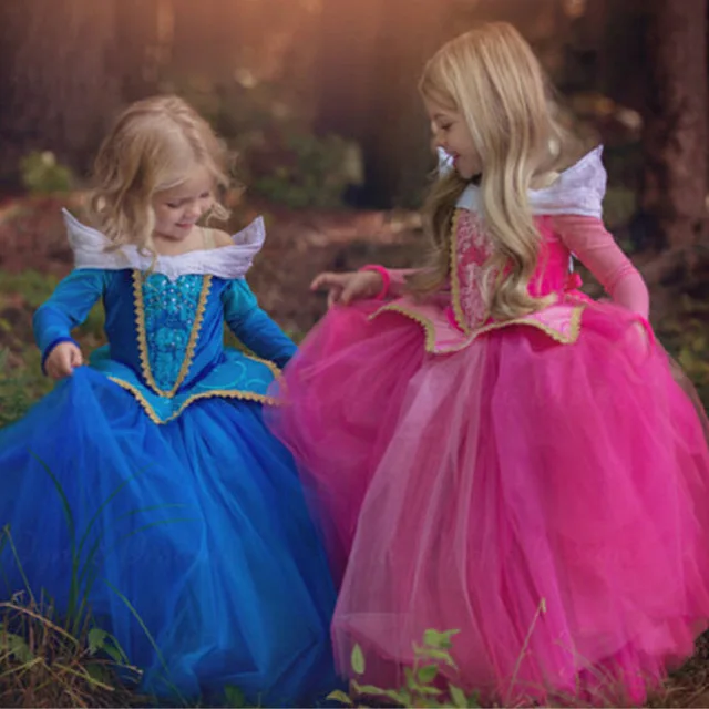 ROSASSY Kids Girls Princess Elsa Sleepy Beauty Cosplay Christmas Costume Clothing Fancy Dress for Birthday Halloween Party | Тематическая