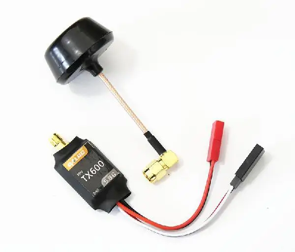 

DALRC 5.8G 600mW 32Ch A/V FPV Transmitting (TX) Module with Mushroom Antenna - Black / White, 5V Output for Multicopter