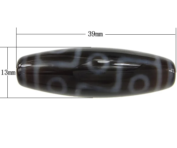 Амулет 9 глаз узор AAA класс агат натуральный Тибетский дзи бусины Овальный 13x38 мм отверстие: около 2 мм Бесплатная доставка