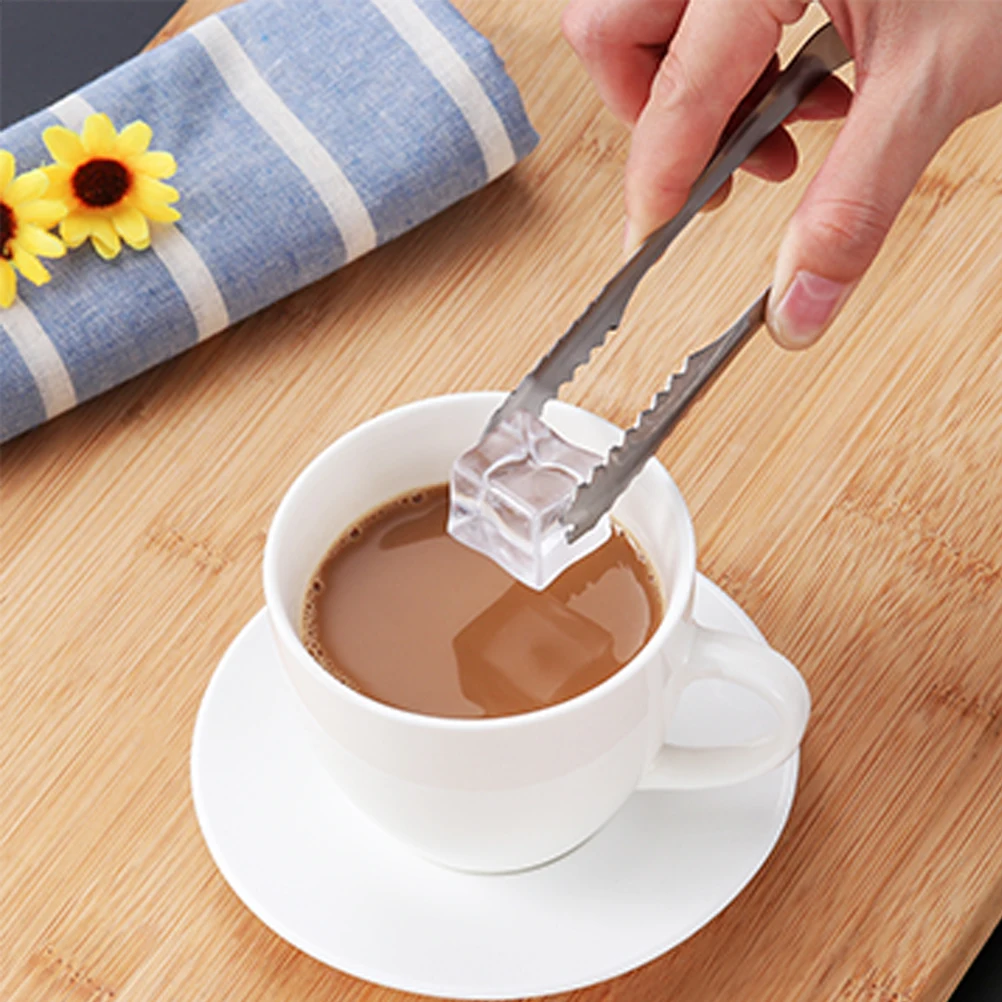 5/10pcs Stainless Steel Kitchen Ice Tongs For Serving Food Sugar Kitchen Ice Tongs For Serving Foods Lightweight Food