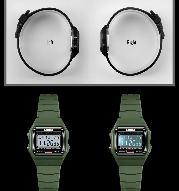 SKMEI 1460 новые спортивные детские водонепроницаемые женские часы будильник 12/24 часов светящиеся цифровые часы Relogio детские часы