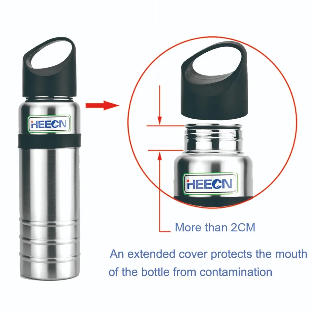 Heecn наружная Спортивная бутылка из нержавеющей стали американский стиль 750 мл велосипедная бутылка для воды