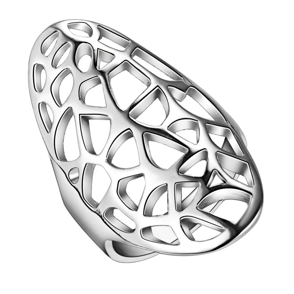 

Super Deal silver Big Ring exaggerated Hollow Unique Ring Party wedding club Ring Hot Wholesale Price factory store