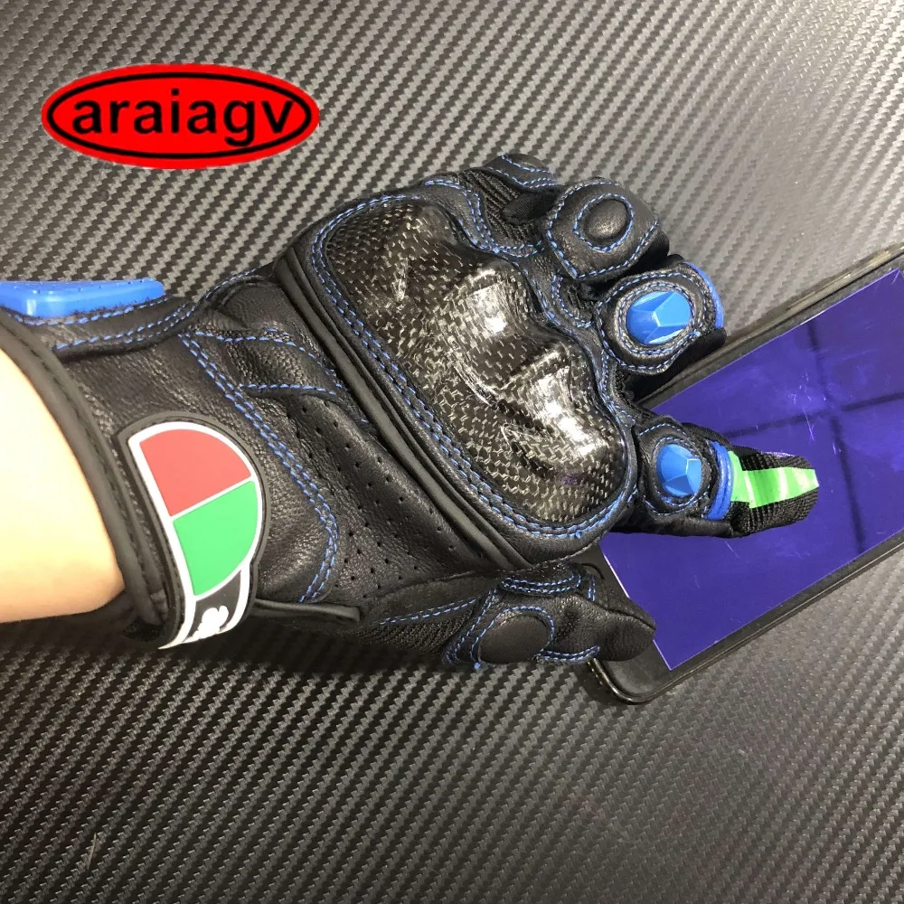 araiagv A1805 mesh leather protector glove  blue 4