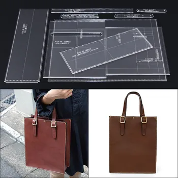 

1set DIY Leather Handmade Craft women handbag wallet Purse Sewing Pattern Hard Kraft paper Stencil Template 27.5*33.5*11