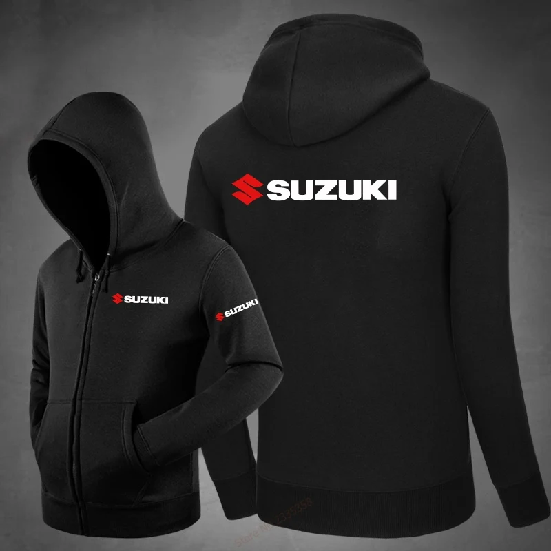 

Men Hoodies 2019 winter Autumn New Fashion Male casual Hoodies Suzuki Sweatshirt Men's Zipper coat Long Sleeved Hoodies jackets
