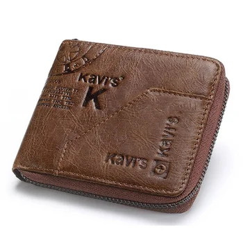 

Genuine Leather Mini Wallet Men ID Card Holder Coin Purse Male Cuzdan Small Walet Portomonee Rfid Vallet Money Bag Pocket 2019