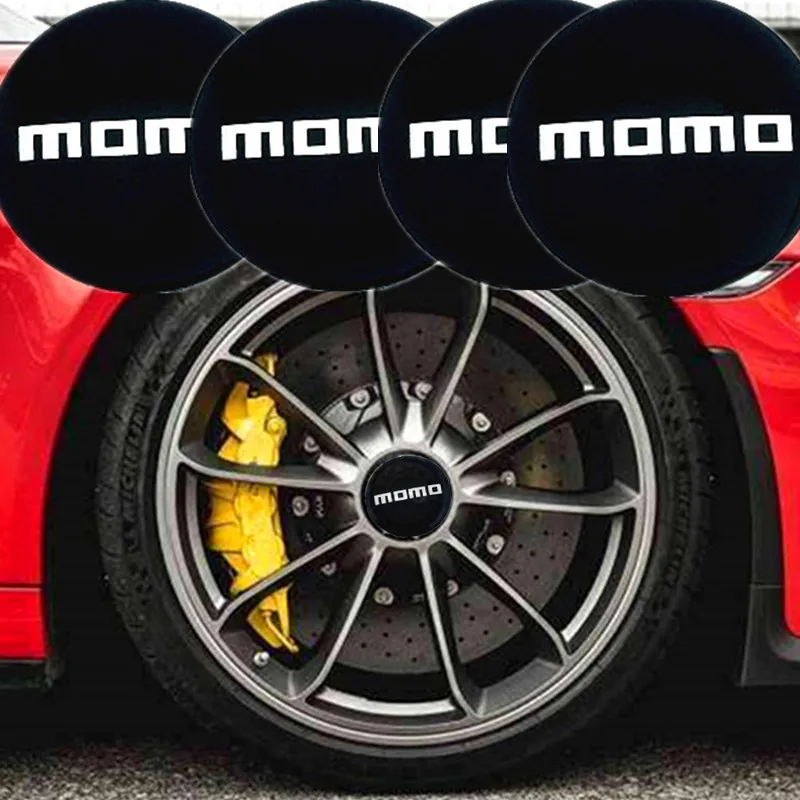 

CDIY 4pcs/sets 56.5mm MOMO Sticker For bmw e46 volkswagen ford focus 2 3 toyota peugeot 307 Audi Car logo Wheel center sticke