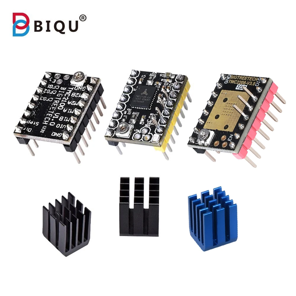 BIQU BIGTREETECH TMC2208 TMC2100 TMC2130 V1.1 SPI MKS محرك متدرج StepStick كتم سائق ل 3d لوحة التحكم للطابعة SKR V1.3