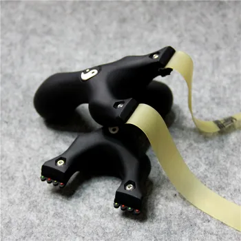 

10pcs/lot Professional Slingshot for Hunting Powerful Catapult with flat Rubber Band Outdoor Shooting Game Resin Slingshots