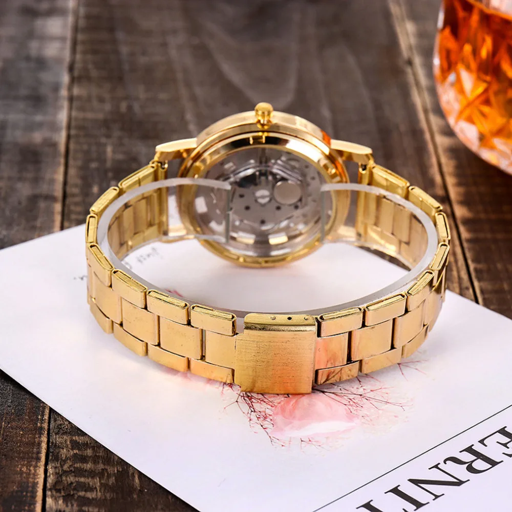 Relogio Feminino часы крутые мужские часы серебристые золотые Роскошные полые стальные наручные часы Мужские часы Ретро montres hommes