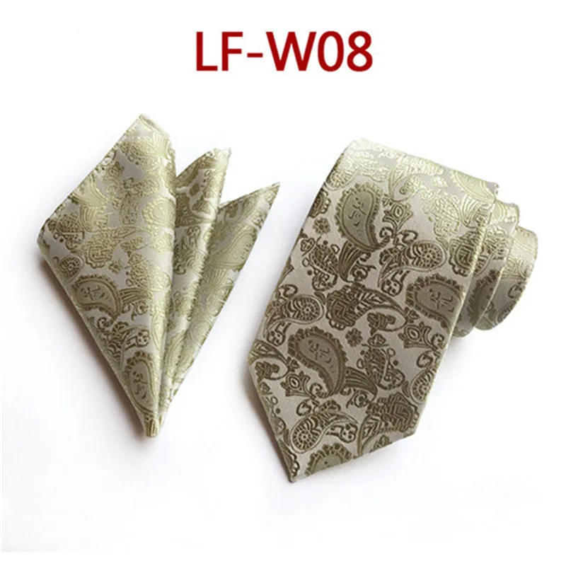  2019 New Arrival Polyester Ties for Men Wedding Party Vintage Paisley Business Suit Pocket Square H