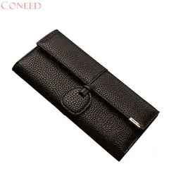Coneed держателя карты бумажник кожаный лоскутное 2017 мода кожаный бумажник Женские кошелек длинный кошелек