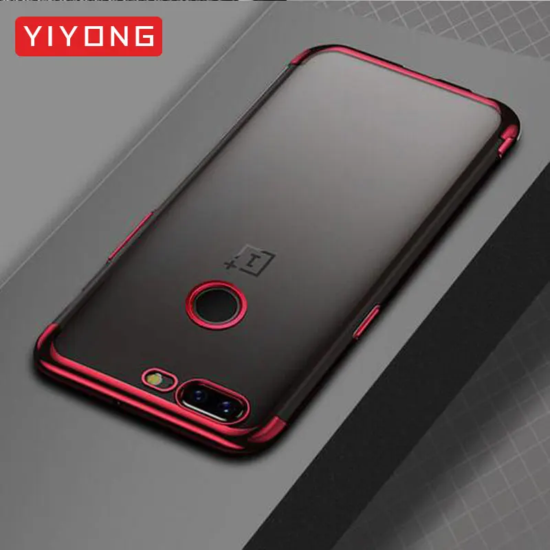 YIYONG Ультратонкий чехол для OnePlus 6 T 6 5 T TPU мягкий чехол One Plus 6 T 6 5 T Coque силиконовый чехол для OnePlus 6 T 5 T чехол для телефона s OnePlus 6 T 6 T 6 - Цвет: Red