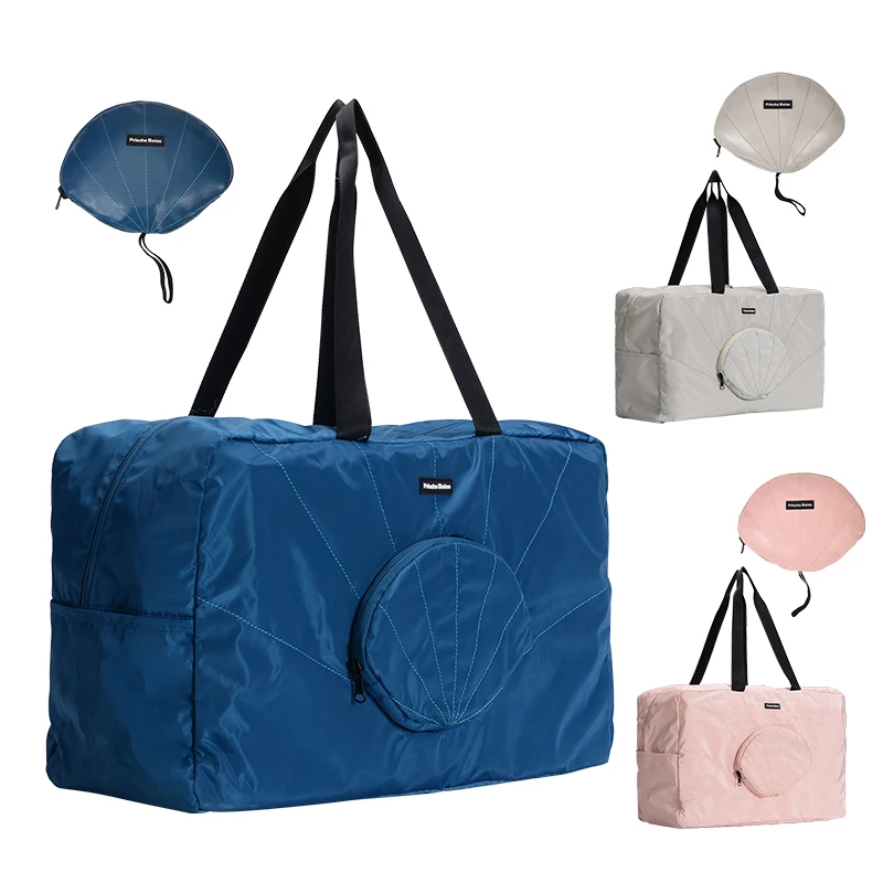 

WaterProof Travel Bags Fashion Women Large Capacity Women Folding Shell Bag Unisex Luggage Travel Handbags Conch Shoulder Bags