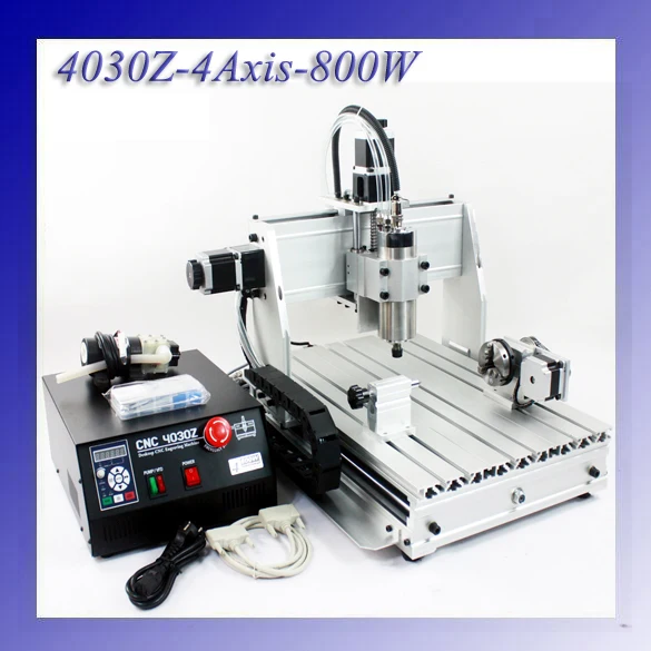 

4 Axis 800W Spindle CNC 4030Z CNC Engraving Machine 1.5kw VFD CNC Router Water-Cooling