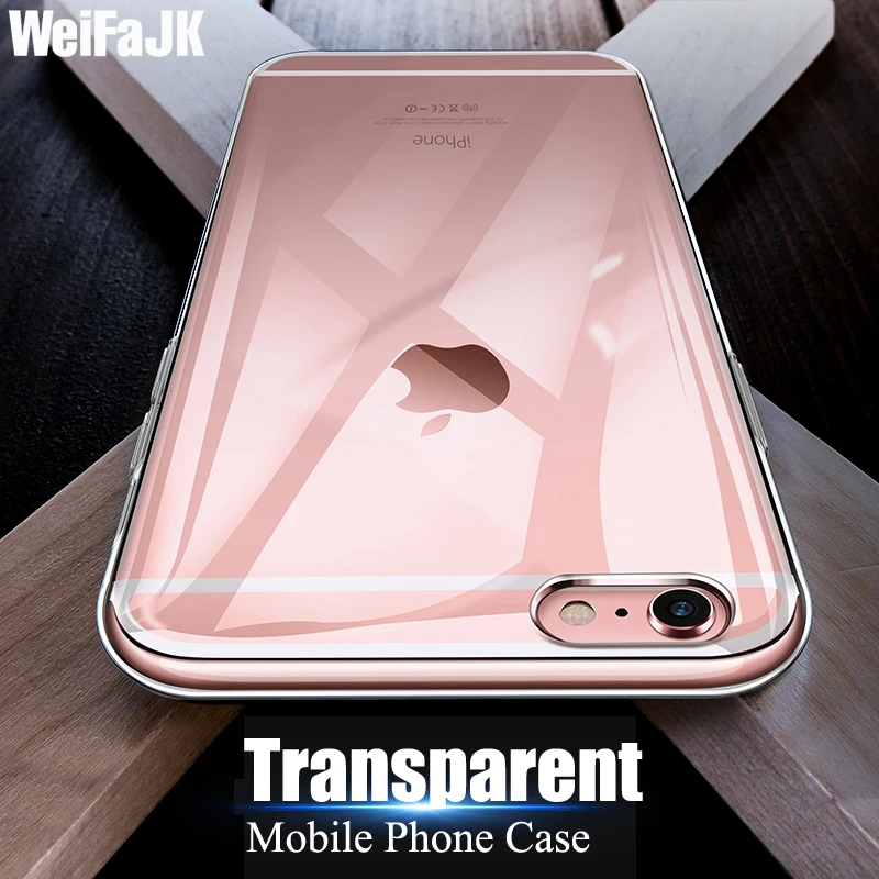 

WeifaJK Transparent Soft Silicone Phone Case For iPhone 6s 6 7 8 Plus TPU Back Cover Clear Cases For iPhone 8 7 6 6s 5s SE Case