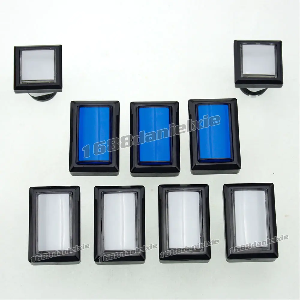 9x Новый аркадный Beatmania IIDX 2x квадратный 7x прямоугольный светодиодный кнопочные