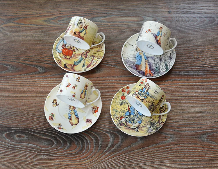 Bone China экспорт Британия кофейная чашка блюдце наборы Англия мультфильм Питер кролик красный чай чашка молоко послеобеденный чай блюдо костюм
