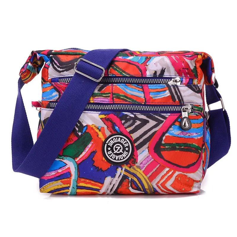 Повседневная женская сумка-мессенджер, сумки bolsa feminina, водонепроницаемая нейлоновая сумка на плечо, сумки для книг, дизайнерские сумки через плечо - Цвет: Rainbow