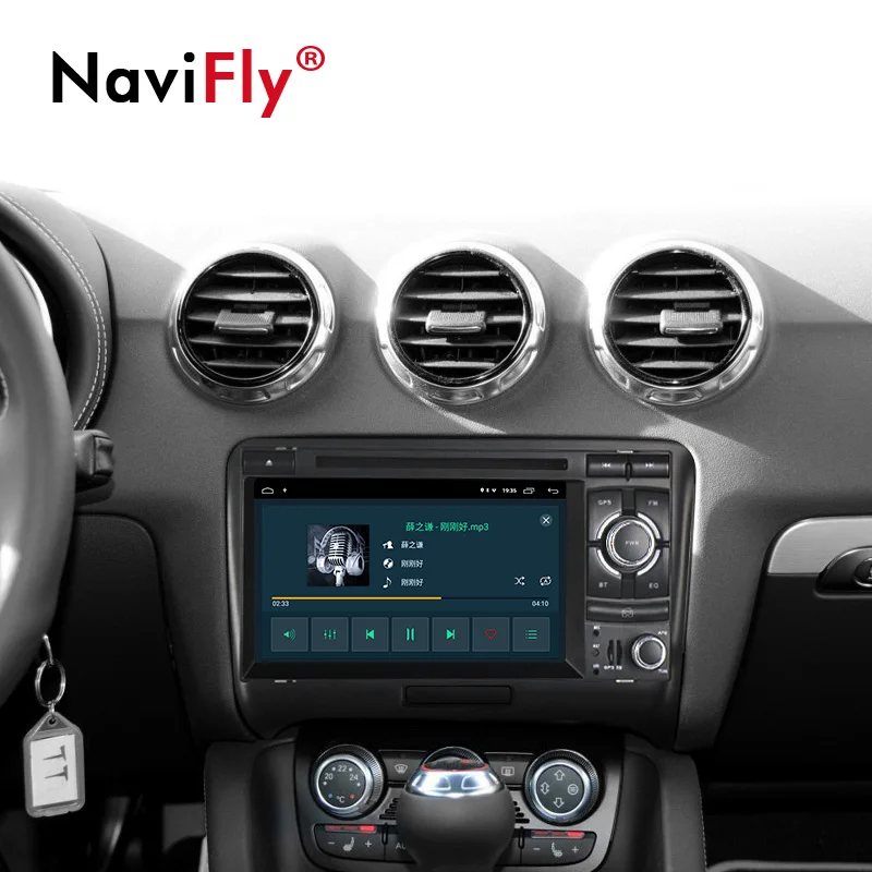 Sale Navifly! 2din Android 9.1 Car dvd radio Multimedia Player GPS Navigation for Audi TT MK2 8J 2006 2007 2008 2009 2010 2011 2012 3