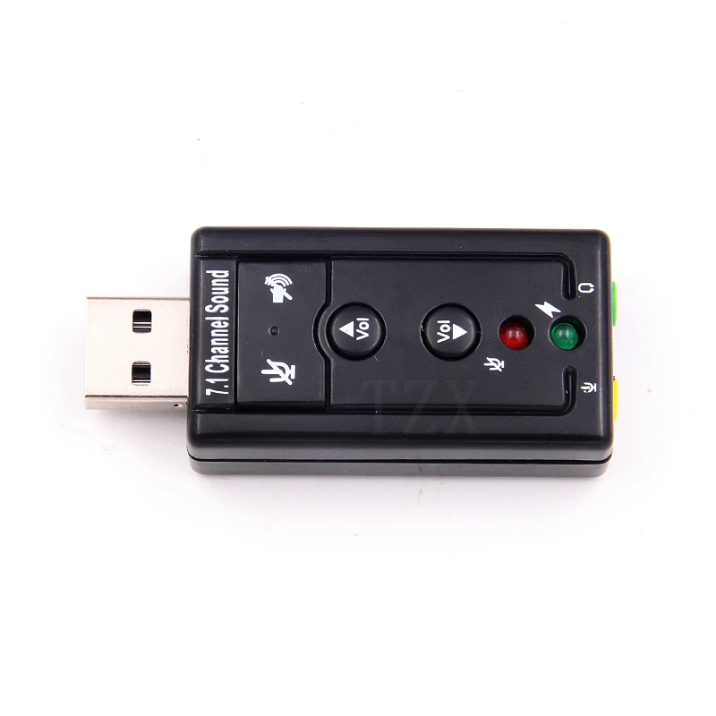 1 шт. Внешний USB аудио адаптер звуковой карты Виртуальный 7,1 USB 2,0 микрофон динамик Аудио гарнитура микрофон 3,5 мм разъем конвертер