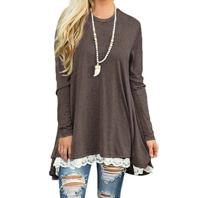 Casual-Work-Clothes-Women-Blouses-And-Tops-Loose-Shirts-Autumn-Winter-2017-Basic-Lace-Up-Shirt (2)